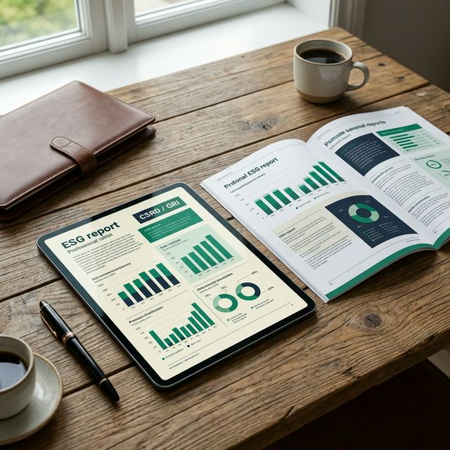 Interface de reporting RSE CarbonScope : validation preuve photo collaborateur et calcul CO₂e en temps réel selon référentiels ADEME